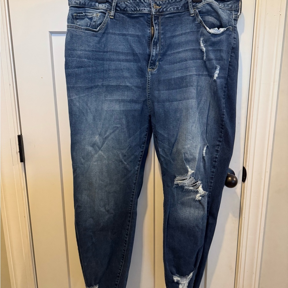 Casual Blue Boyfriend Jeans